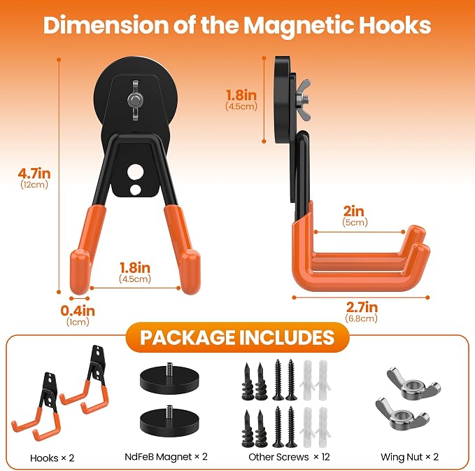 Large Magnetic Hooks Heavy Duty Extra Strong Magnetic Garage Hooks Big NdFeB - Image 2