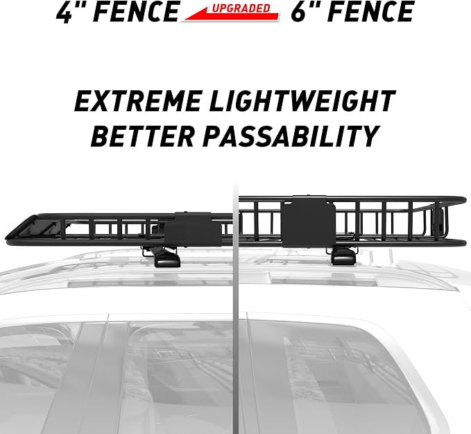 WILDROAD Car Roof Cargo Carrier Combo of Upgraded 64"x 39"x 4" Roof Rack Cargo - Image 7