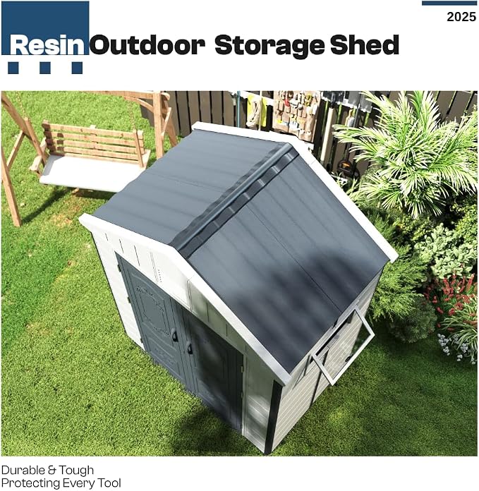 Kingdura 6x4 FT Resin Outdoor Storage Shed - Image 4