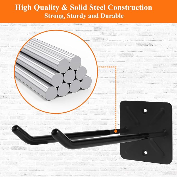 Steel Garage Storage Hooks Wall Tool Organizer, 10 Inch Garage Hook Heavy Duty - Image 6