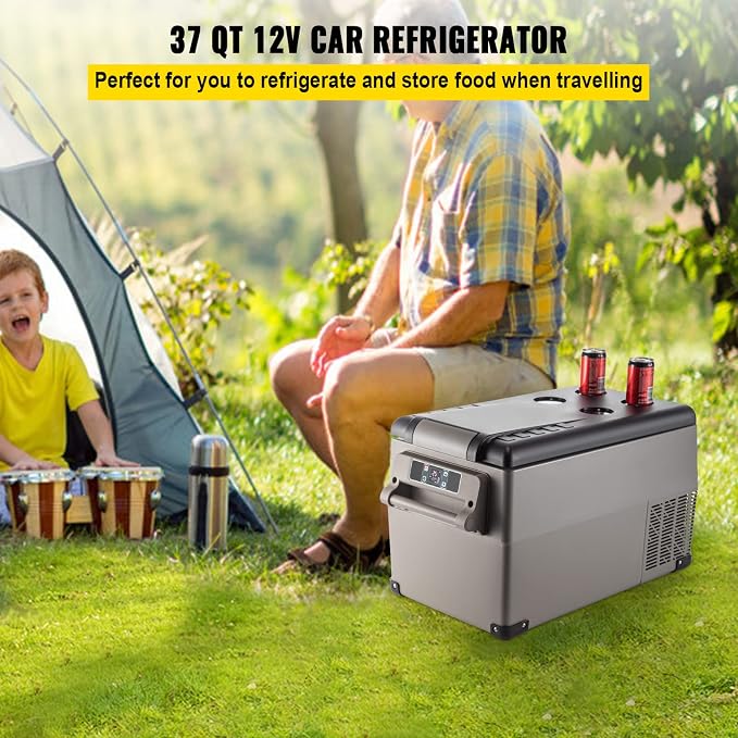 VEVOR CF35 Portable 37 Quart 12 Volt App Control, Car Refrigerator Dual Zone - Image 2
