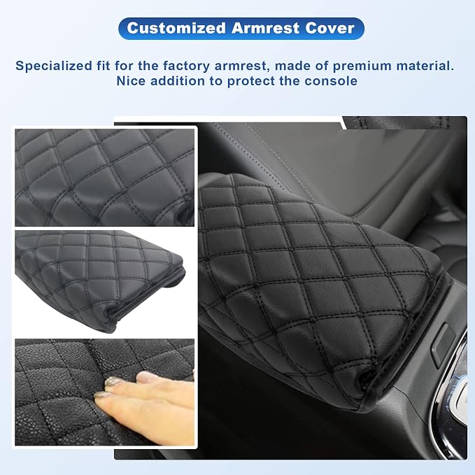 CDEFG Center Console Cover for 2022 2023 2024 Santa Cruz Pickup Truck Armrest - Image 2