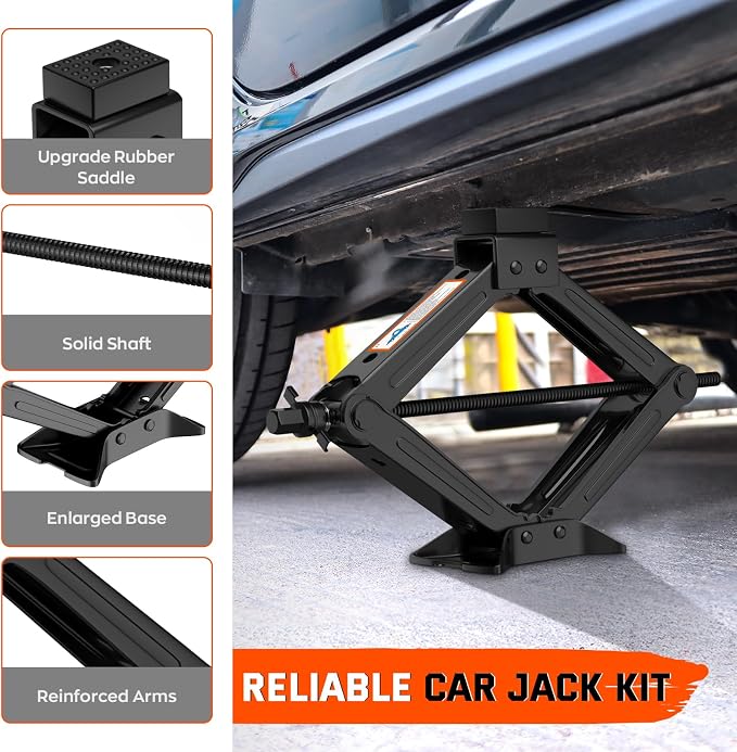 Universal Car Jack Kit Scissor Jack - Image 5