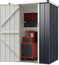 Goplus 3.8 x 2.8 FT Storage Shed Outdoor, All-Weather Steel Utility Storage by Goplus