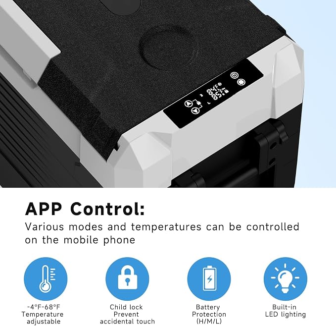 SubSun Electric Cooler, 58QT Car Refrigerator, Portable Freezer 12V/24V DC and - Image 2