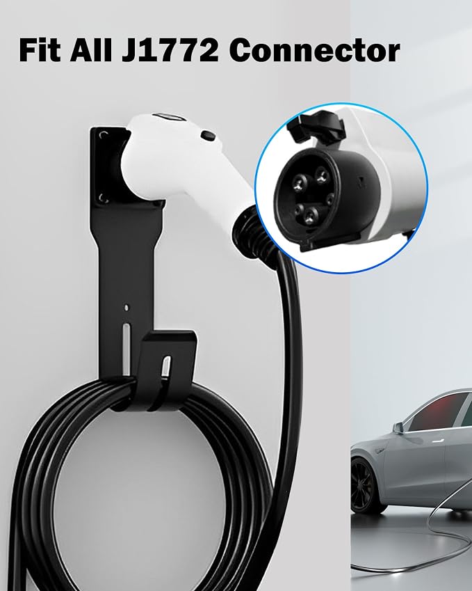 EV Charger Holder Wall Mount Kit, Ev Charging Cable Holder, EV Cable Box - Image 3