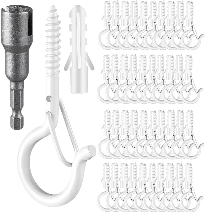 96 PCS Q-Hanger Hooks, Screw Hooks by FSAH