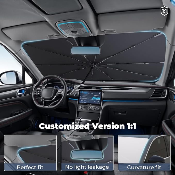 Windshield Sun Shade Umbrella for 2018-2020 Honda Odyssey Accessories: Custom - Image 2