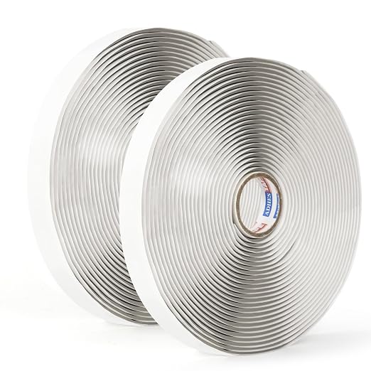 ADHES Premium Butyl Sealant Tape 1/2" x 30 'x 1/8", 2 Rolls Gray Butyl Rubber by ADHESTAPEPERSUITOFPERFECTION