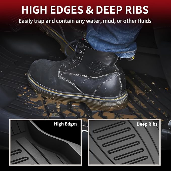 LASFIT Floor Mats Custom Fit for Audi Q5 SQ5 2018-2025, All-Weather Protection - Image 6