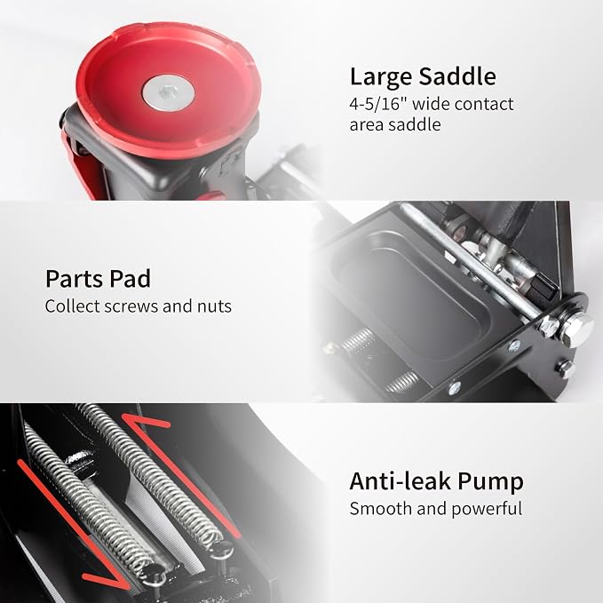 3-Ton Low Profile Hydraulic Heavy-Duty Steel Floor Jack - Image 5