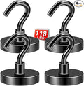 DIYMAG Black Magnetic Hooks, 118 LB Heavy Duty Strong Magnets by DIYMAG