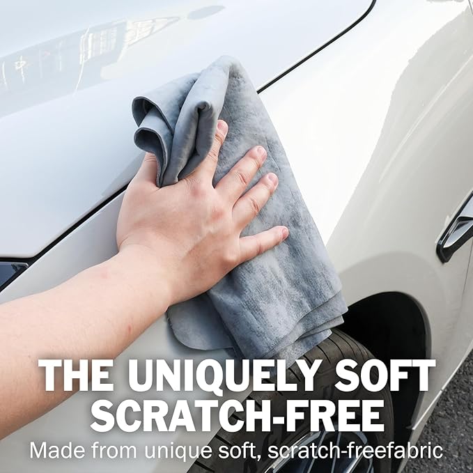 3 Pack Premium XL Shammy Cloth for Car Drying, 34”x25” Chamois Towel for Car - Image 6