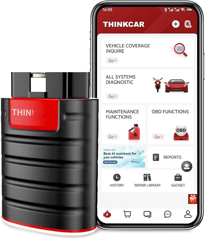 OBD2 Scanner Thinkdiag Bluetooth Full System Bidirectional Diagnostic Scan Tool by THINKCAR