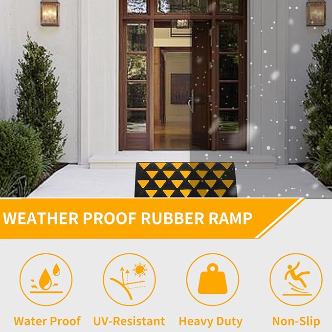 BESEA Rubber Curb Ramp 6" inch High 23.6" Length, - Image 8