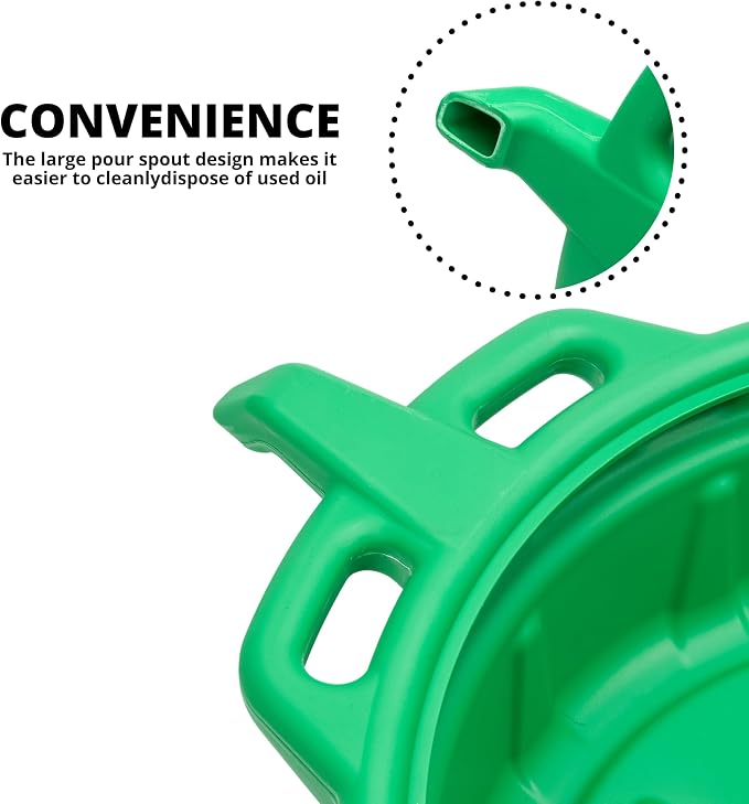 NEIKO 20761A Large Coolant/Oil Drain Pan, 4 Gallon Capacity, Antifreeze Green - Image 5