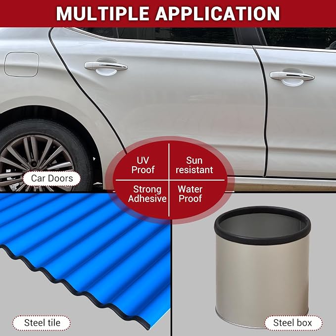 Rubber Edge Trim, 1/16" Self Adhesive Flexible U Channel Edge Protecter - Image 6