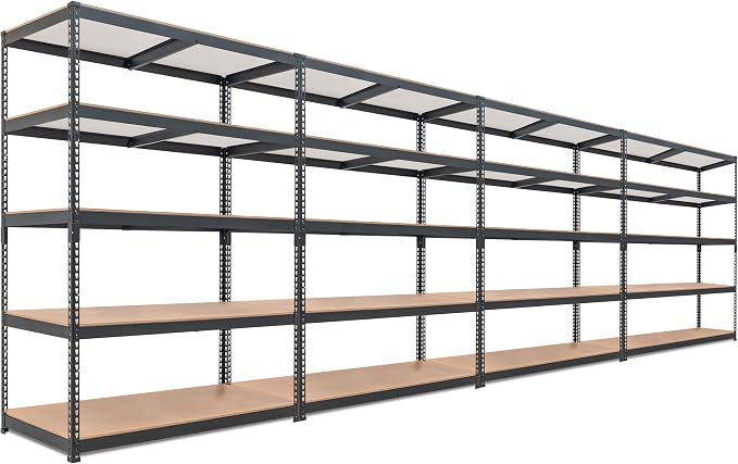 HOMEDANT 5 Tier Laminated Boltless Heavy Duty Garage Storage Adjustable Wide by TheBestOrganizingSolution