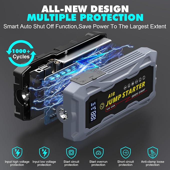 Car Jump Starter Portable 6000A Peak Battery Booster - Image 7