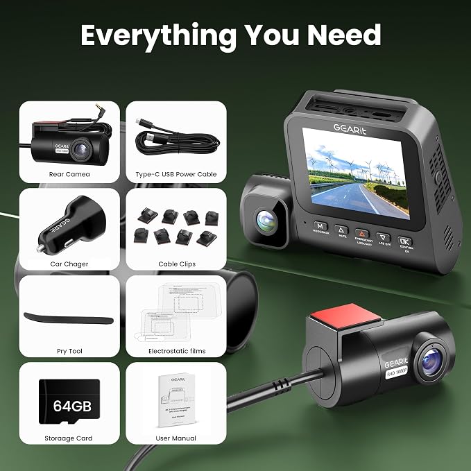 GEARit 3-Channel Dash Cam - Image 8