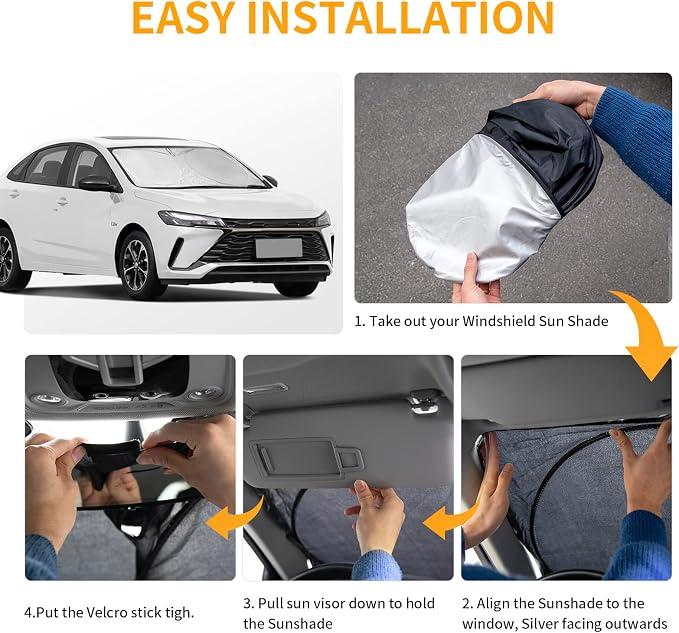 for Chevy Car Equinox 2005-2017 Windshield Sunshade Foldable Sun Shield - Image 5