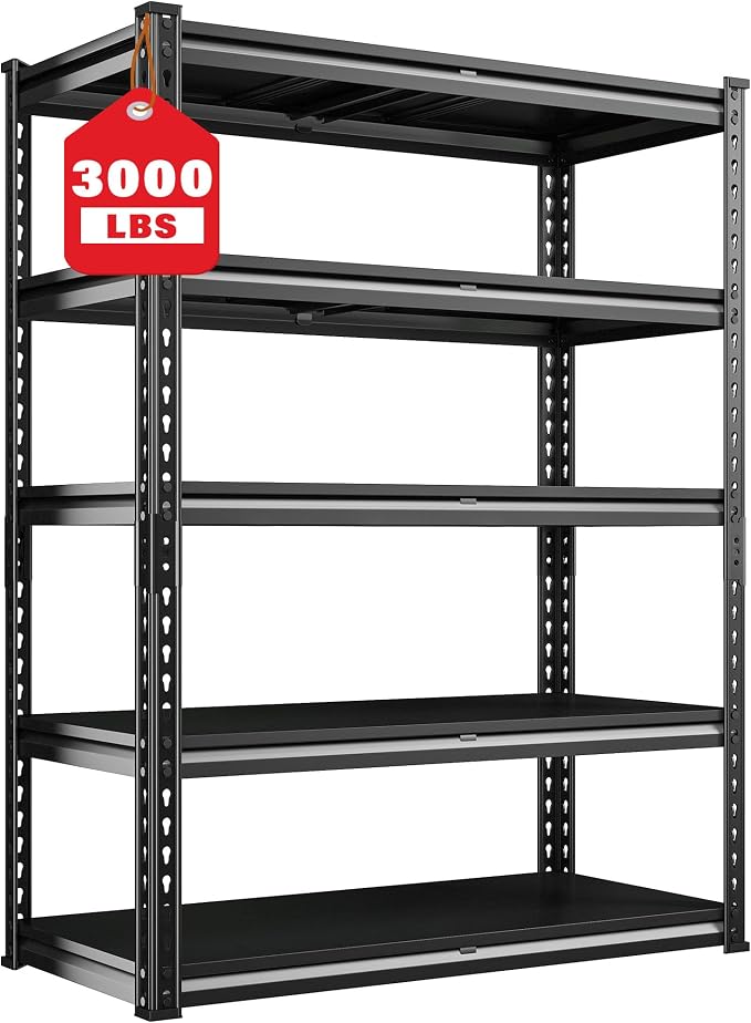 REIBII 3000LBS Garage Shelving 72" H Storage Shelves Heavy Duty Adjustable - Image 9