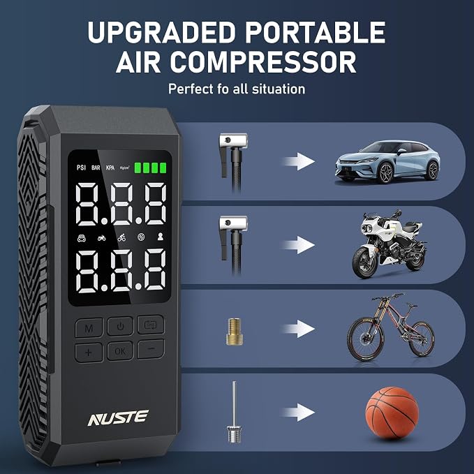 Tire Inflator Portable Air Compressor, Air Pump - Image 3