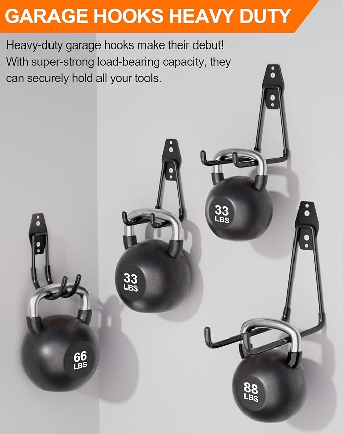 QcoQce 12 Pack Garage Hooks Heavy Duty, Wall Mount Utility Hooks - Image 3