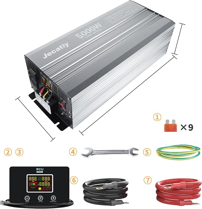 5000 Watt Pure Sine Wave Power Inverter DC 48V to 110V/120V AC Converter - Image 8
