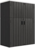 KINYING Outdoor Storage Cabinet Waterproof, 57 Cu.ft Resin Vertical Outdoor by KINYING