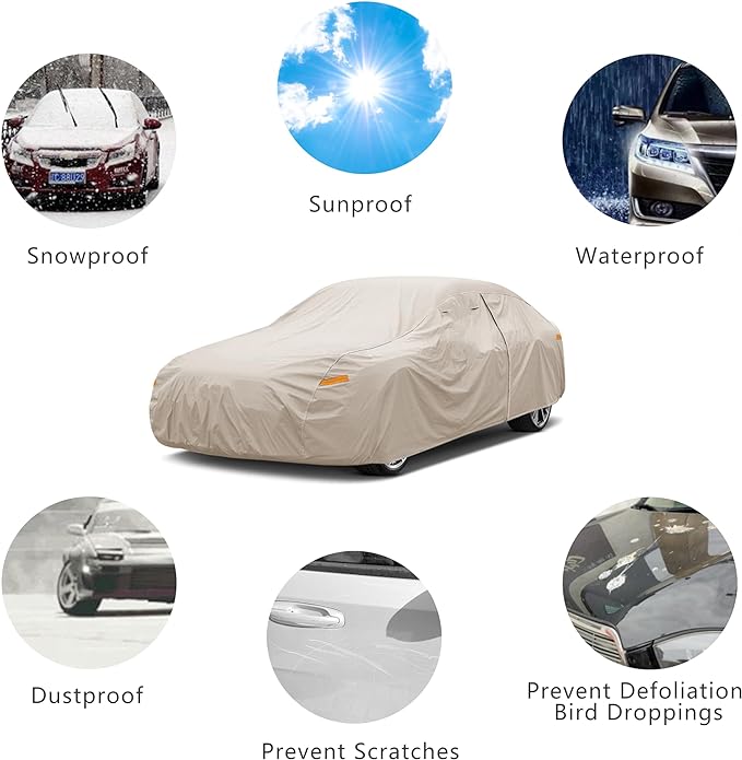 Heavy Duty Outdoor Car Cover Compatible - Image 4