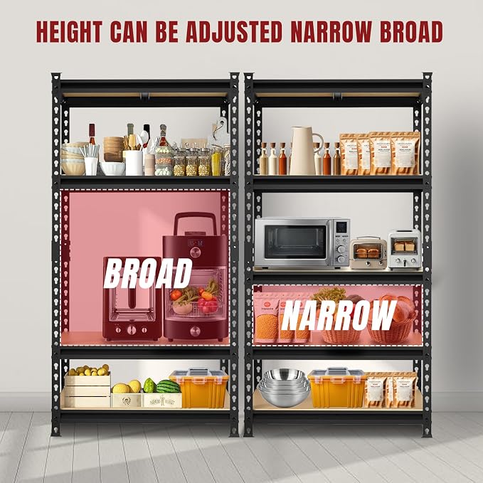 BIG RED 5 Tier Heavy Duty Garage Storage Shelving: Adjustable Metal Utility - Image 10