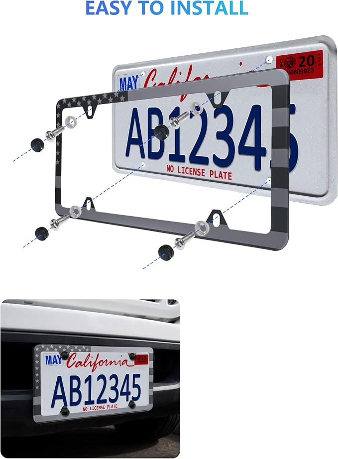 American Flag License Plate Frames - Image 3