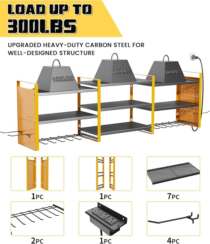 Heavy-Duty 48" Wall Mount Power Tool Organizer - Image 5