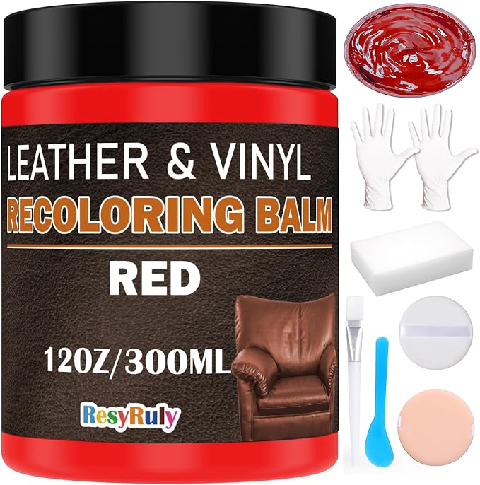 Leather Stains and Dye Liquid Red Recoloring Balm Dashboard Fabric Sneaker - Image 6