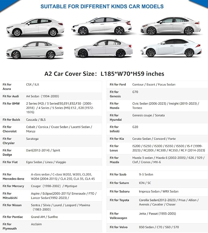 KouKou 6 Layers Car Cover Waterproof All Weather - Image 5