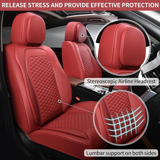 Car Seat Covers Full Set Leather Seat Covers Automotive Seat Covers Universal - Image 2