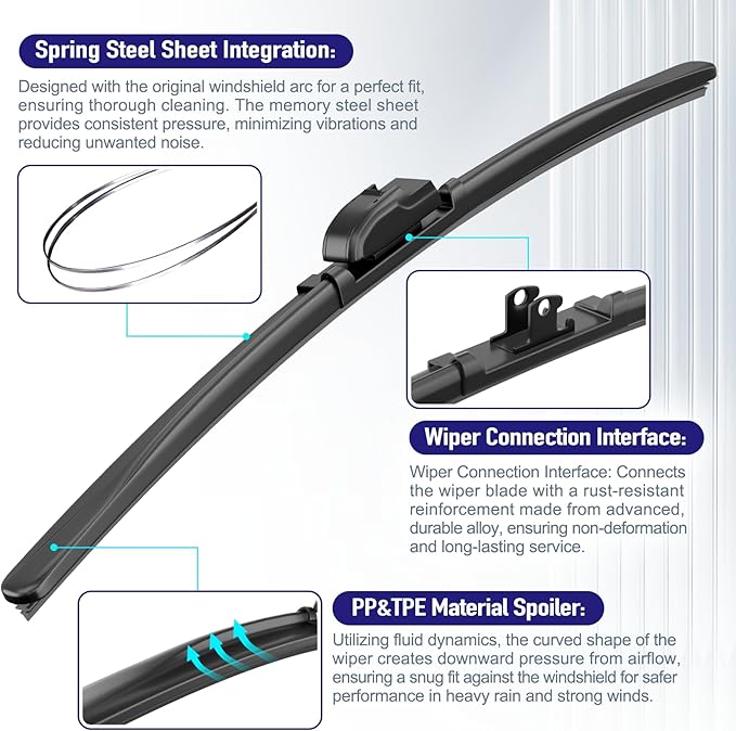 AJK Front Windshield Wiper for Ford Bronco Sport 2021 2022 2023 2024, Original - Image 4