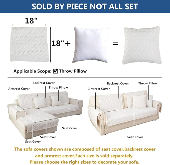Eismodra Throw Pillows, Couch Cover, Sofa Cover, Sectional Couch Covers - Image 5