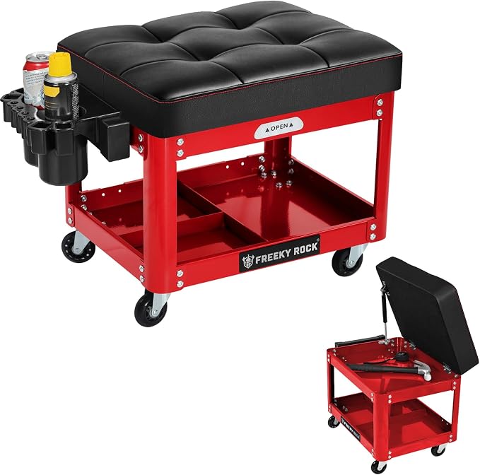Rolling Mechanic Shop Stool by FreekyRock