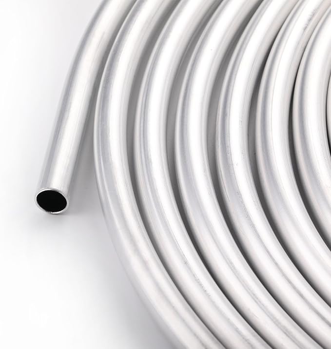1/4" OD Aluminum Hard Fuel Line Hardline Tube Tubing Coil 25 Feet Roll - Image 3