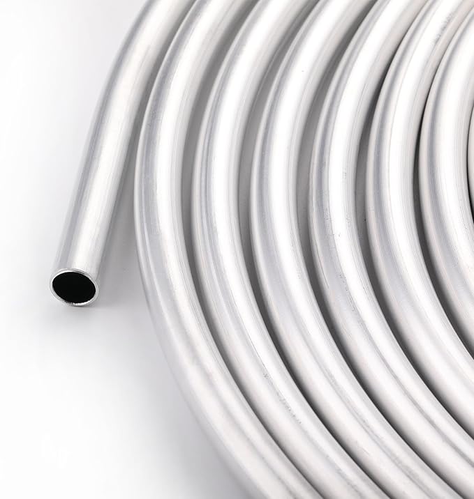 1/2" OD Aluminum Hard Fuel Line Hardline Tube Tubing Coil 10 Feet Roll - Image 3