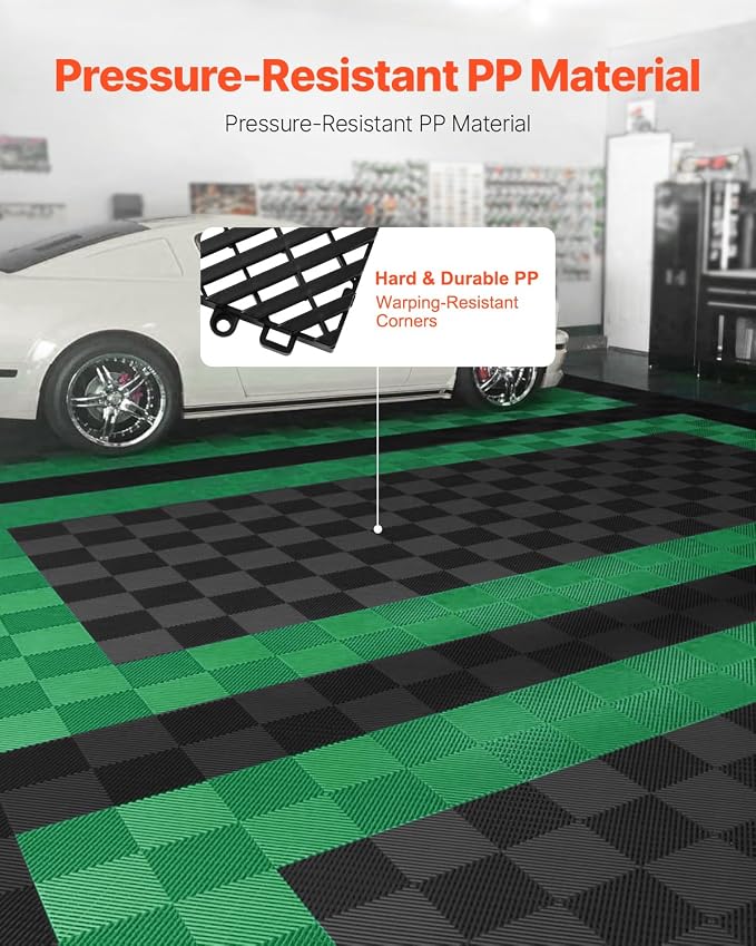 VEVOR Interlocking Drainage Mat, 12” x 12” Modular Interlocking Cushion - Image 2