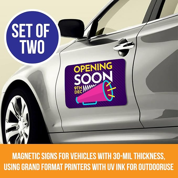 2pc 18x24" Custom Full Color Magnetic Car Signs, Ready in One Day - Image 3
