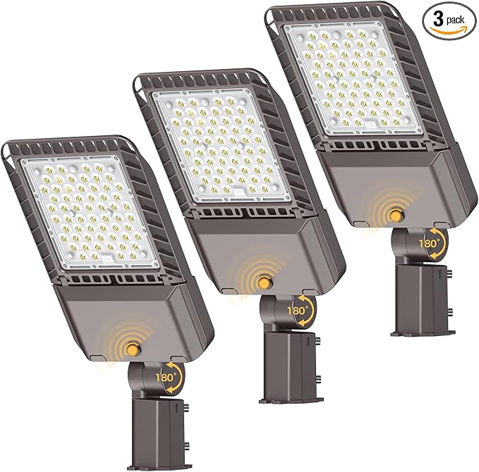 LED Parking lot Lights 180W Dusk to Dawn Photocell Street Lights 6000k by Franjulia