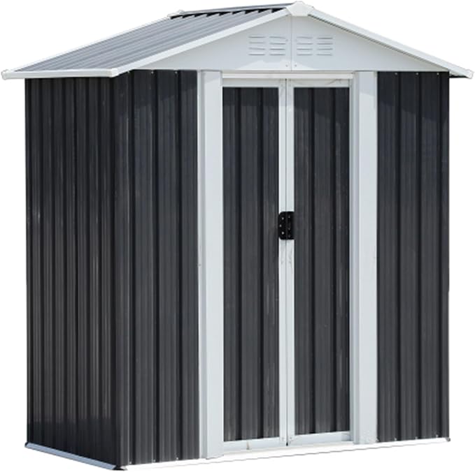 Outdoor Sheds 5FT x 3FT Outdoor Storage, Metal Anti-Corrosion Utility Tool House by Unknown