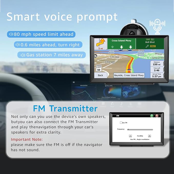 7-Inch GPS Navigator for Car Truck RV, 2025 Offline Maps - Image 7