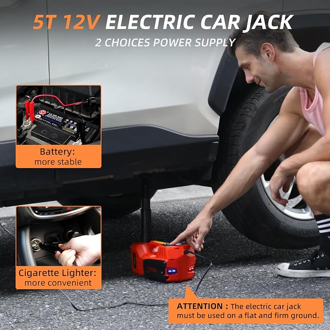 STANDTALL Electric Car Jack Kit 5 Ton 12V Hydraulic Jack Floor Jack - Image 3