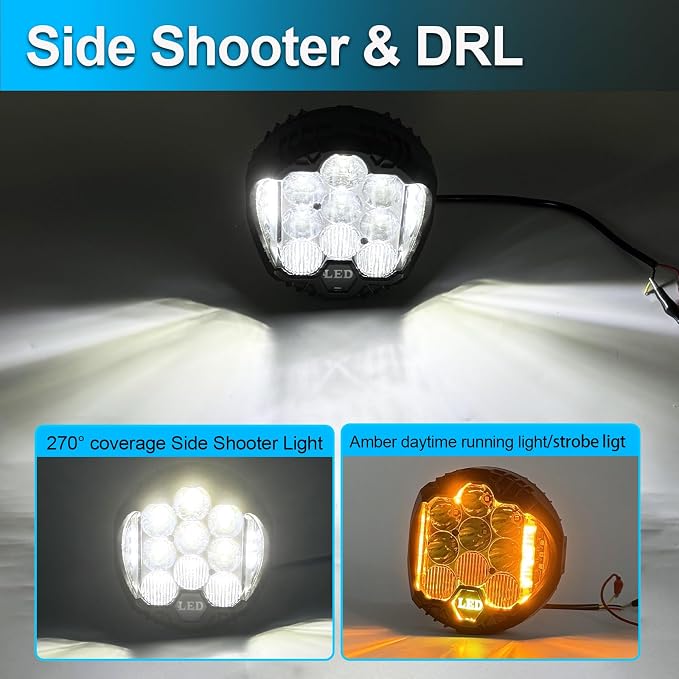 LIGBT 2PCS 5 Inch Round LED Offroad Light - Image 3