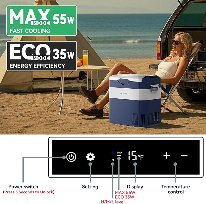 Car Fridge Portable 12V Refrigerator 45 Quart 12 Volt Freezer Compressor Cooler - Image 2